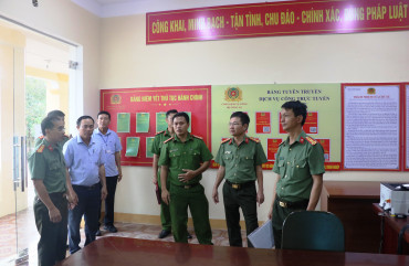 Khảo sát tiến độ triển khai Mô hình điểm cải cách hành chính tại Công an xã Lưu Vĩnh Sơn