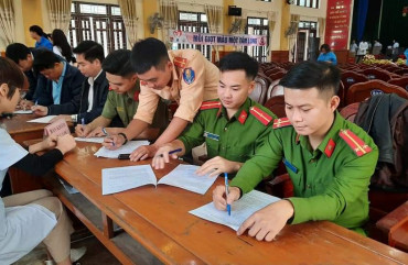 Công an huyện Lộc Hà hiến máu tình nguyện đợt 2 năm 2020