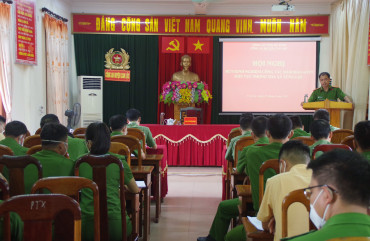 Công an huyện Can Lộc tổ chức Hội nghị rút kinh nghiệm đảm bảo ANTT khu vực phong tỏa