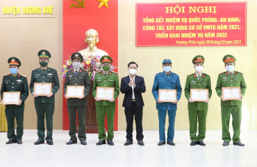 Huyện Hương Khê: Tổng kết công tác quốc phòng, an ninh năm 2021