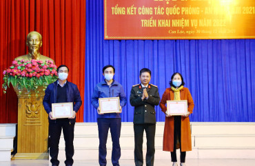 Huyện Can Lộc: Tổng kết công tác QP - AN năm 2021, triển khai nhiệm vụ năm 2022
