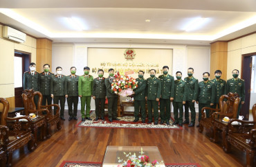 Lãnh đạo Công an tỉnh chúc mừng Ngày truyền thống lực lượng Biên phòng