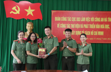 Đoàn công tác Cục Công tác đảng và công tác chính trị làm việc tại Công an Hà Tĩnh