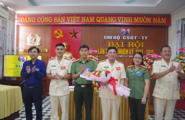 Chi bộ CSGT-TT, Đảng bộ Công an huyện Cẩm Xuyên tổ chức thành công Đại hội nhiệm kỳ 2022-2025
