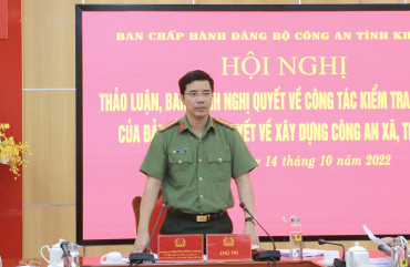 Thảo luận ban hành các Nghị quyết trong Đảng bộ Công an  tỉnh Hà Tĩnh