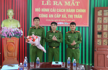 Ra mắt Mô hình cải cách hành chính “Điểm” tại Công an Thị trấn Vũ Quang