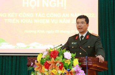 Công an huyện Hương Khê triển khai nhiệm vụ năm 2023