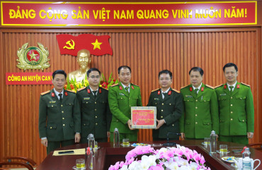 Đại tá Phạm Thanh Phương kiểm tra công tác đảm bảo ANTT và chúc Tết Công an huyện; chính quyền và Công an các xã ở Can Lộc