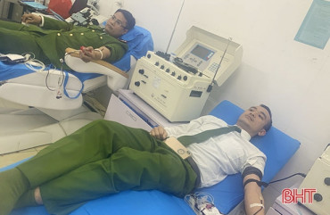 2 công an xã ở Can Lộc vượt hơn 40km hiến máu cứu người