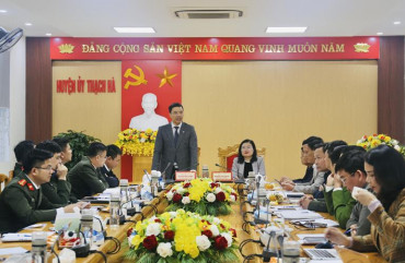 Công an tỉnh làm việc với huyện Thạch Hà về kế hoạch xây dựng trụ sở Công an cấp xã