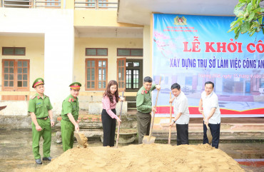 Khởi công xây dựng trụ sở làm việc Công an xã Hương Liên, Hương Đô