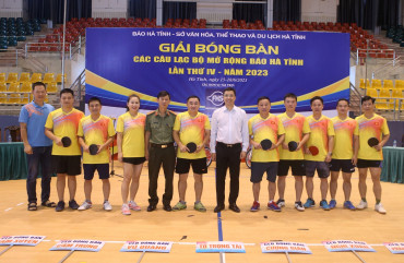 Đoàn Công an tỉnh có 12 vận động viên tham gia Giải Bóng bàn các CLB mở rộng Báo Hà Tĩnh