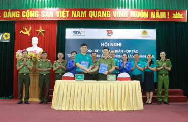 Ký kết thoả thuận hợp tác giữa tuổi trẻ BIDV Hà Tĩnh và tuổi trẻ Công an tỉnh