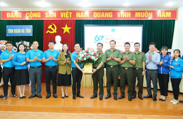 Công an tỉnh chúc mừng Hội Liên hiệp Thanh niên Việt Nam tỉnh Hà Tĩnh