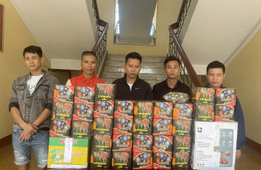 Công an Hương Sơn khởi tố nhóm đối tượng buôn bán, tàng trữ gần 55kg pháo