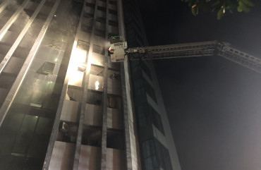 Diễn tập phương án chữa cháy tại chung cư Winhouse Hà Tĩnh