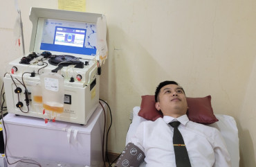 Phó Ban thanh niên Công an tỉnh kịp thời hiến máu cứu bệnh nhân qua cơn nguy kịch
