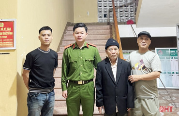 Giúp cụ ông 87 tuổi  đi lạc vào Hà Tĩnh về lại gia đình ở Hà Nội
